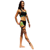 Side Panel Dance Shorts - Black / Rainbow